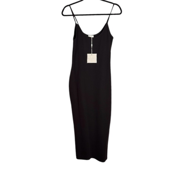 Alexis Ribbed Cami Midi Dress - Black Meshki NWT Size Large - Picture 5 of 9